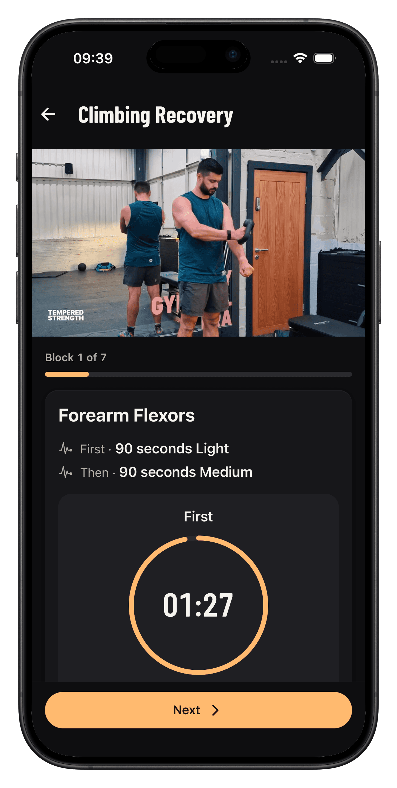Climbing recovery flow in progress with a countdown
